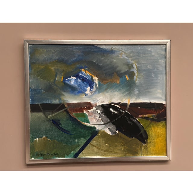 Holger Karlson, Swedish Composition, 1960s, Oil on Canvas, Framed For Sale - Image 15 of 18