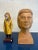 Hand Carved Wooden Bust of Figure - Unisex - maybe man - maybe woman. Late 20th century handicraft art out of North...