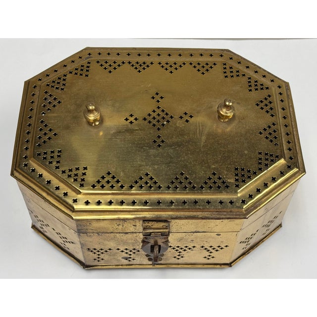 Vintage Extra Large Brass Cricket Box* For Sale - Image 4 of 9
