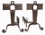 Arts & Crafts Andirons Antique With Perforated Metalwork - A Pair For Sale - Image 3 of 3