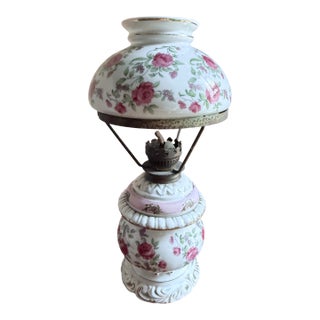 Vintage, 1960s Victorian Gone With the Wind Style Mini Oil Lamp For Sale