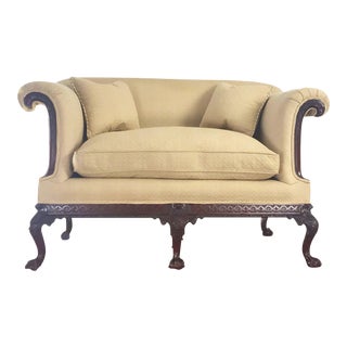 Late 19th Century Georgian Mahogany Settee For Sale