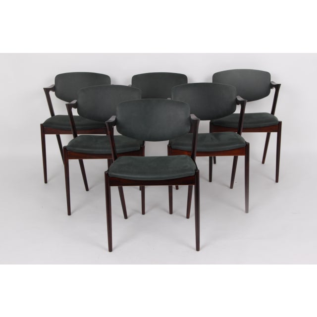 Chairs Model Kk42 Rosewood by Kai Kristiansen for Schou Andersen, 1960s, Set of 6 For Sale - Image 13 of 16