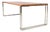 Large Industrial Dining Table Wood and Chrome Base, 1990s For Sale