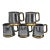 LastChance!Vintage J S T Brass & Stainless Beverage Mugs - Set of 5 For Sale