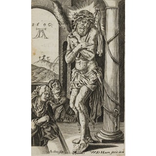 After Dürer, J. Goosens, The Man of Sorrows at the Pillar, 17th-Century, Copper on Paper For Sale