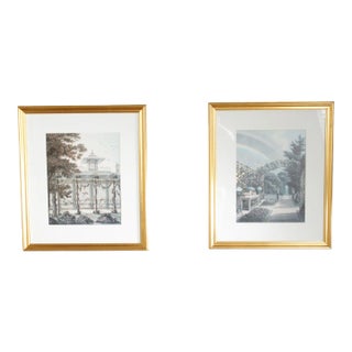 English Georgian Garden and Pheasantry Prints For Sale