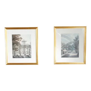 English Georgian Garden and Pheasantry Prints