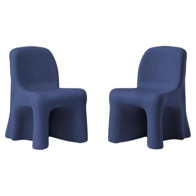 Dalila Blue Armless Outdoor Chairs by Gaetano Pesce for Cassina, Set of 2 For Sale - Image 18 of 18