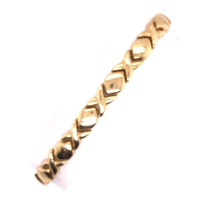 14 Karat Yellow Gold Fancy Link Bracelet For Sale - Image 4 of 10