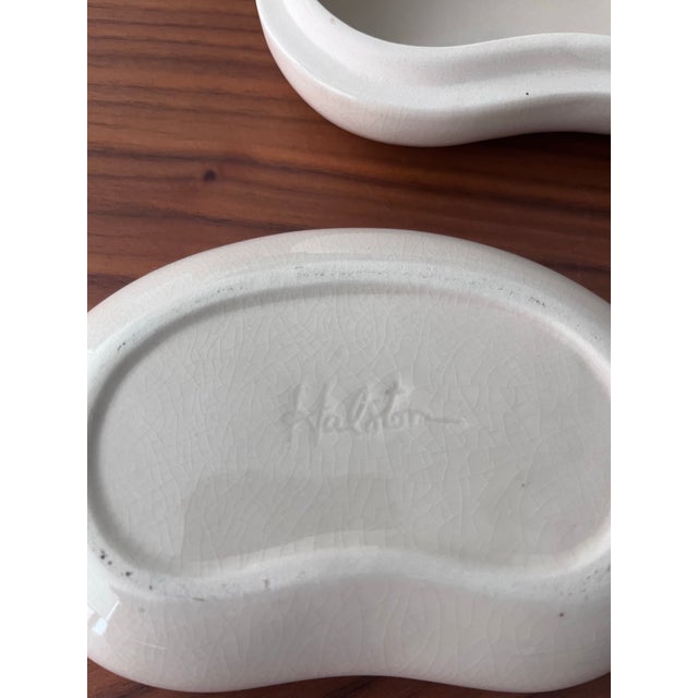 Ceramic 1970s Elsa Peretti for Halston Jumbo Lidded Ceramic Bean Dish For Sale - Image 7 of 8