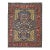 Vintage Persian Tabriz Area Rug, Hand-Knotted Wool, Floral Pattern, Navy & Red, 4x6 For Sale