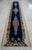 1960s Hand-Knotted Runner Rug Navy Blue Rustik Hallway Decor Oushak Rug 3x11 Ft Approx For Sale - Image 5 of 13