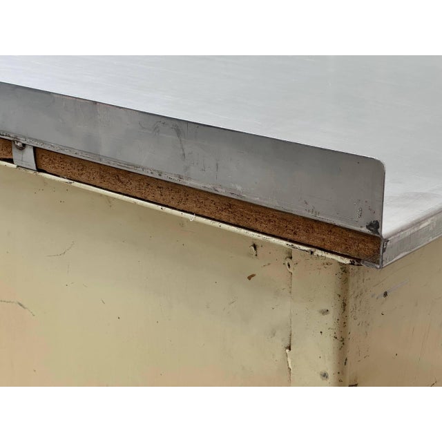 Industrial Sideboard with Stainless Steel Top, 1950s For Sale - Image 12 of 16