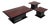 Mid-Century Modern Space Age Rosewood and Acrylic Coffee Table Set, 1960s, Set of 3 For Sale