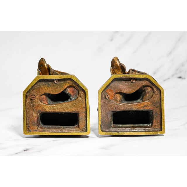 Rare Antique Bertolini Clemente “Pensive” Bronze Woman Figural Sculpture Statue Bookends Ovington New York Luxury Home Decor Art For Sale - Image 18 of 18