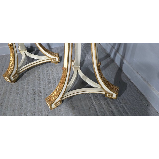 White Parcel Gilt Torchere Stands, 1910s, Set of 2 For Sale - Image 8 of 12