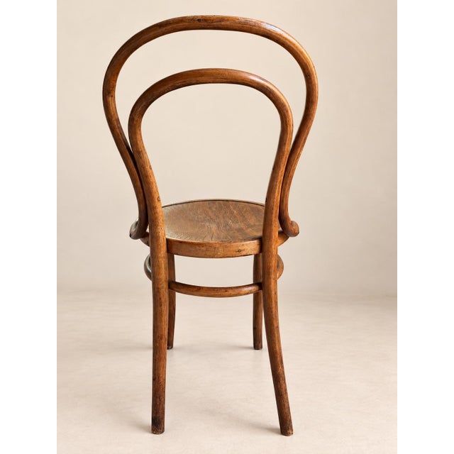 Antique J. & J. Kohn Bentwood No. 14 Vienna Café Chairs - Pair -With Rare Export Label, C. 1900-1914 For Sale - Image 9 of 12
