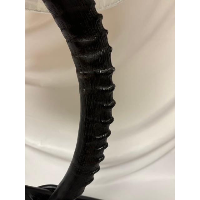 Late 20th Century South African Sable Horn Lacquered Wood Table Lamps For Sale - Image 10 of 10