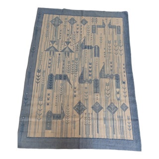 Vintage Swedish Hand-Woven Rölakan Rug, 1960s For Sale
