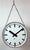Mid-Century Modern Large Industrial Double Sided Factory Clock from Simlex, 1960s For Sale - Image 3 of 18