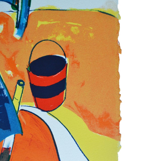 Limited Edition "Dimanche À La Plage" Lithograph by René Couturier For Sale - Image 4 of 7