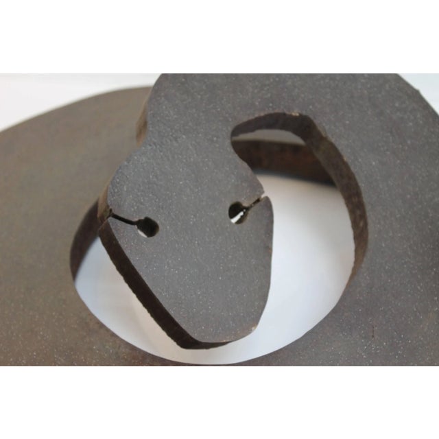Brutalist Brutalist Steel Rattlesnake Sculpture For Sale - Image 3 of 8