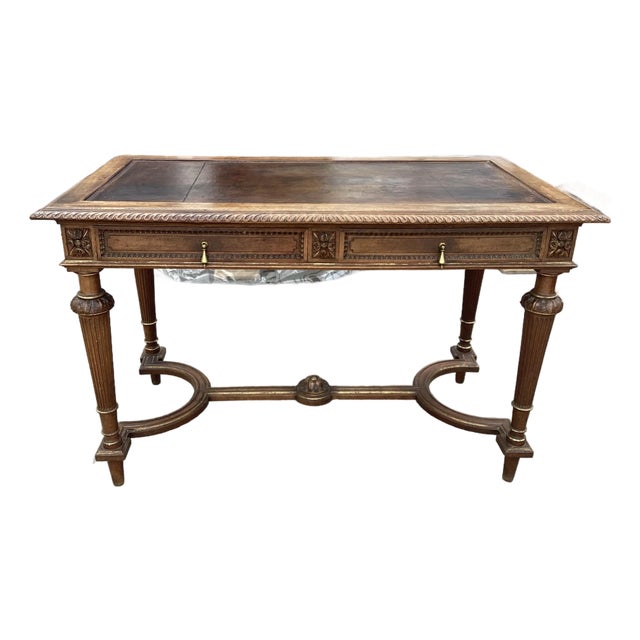 French Louis XVI-Style Bureau Plat Desk For Sale