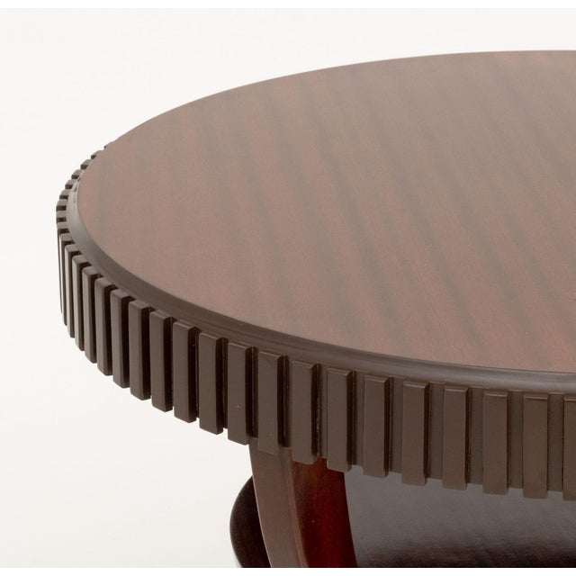 Late 20th Century Barbara Barry Attributed Mahogany Circular Occasional Table For Sale - Image 5 of 7