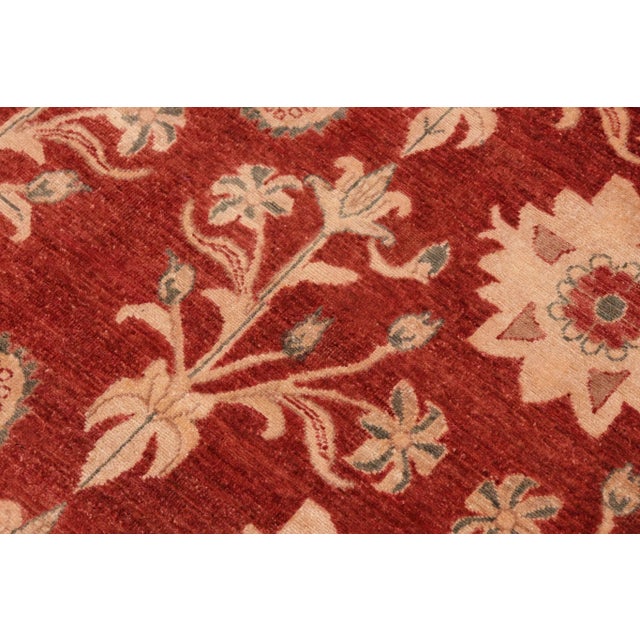 Oriental Ziegler Rust Brown Hand-Knotted Wool Rug - 6'3'' X 9'4'' For Sale In New York - Image 6 of 8