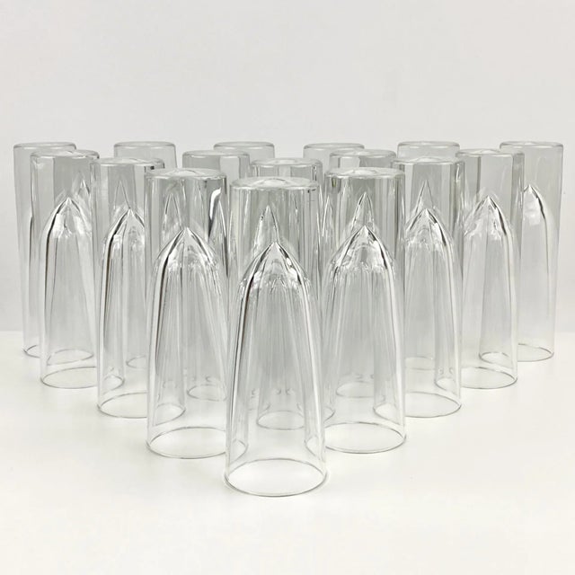 Carlo Moretti Attributed Stiletto Cocktail Glasses Made in Italy Set of 16 For Sale - Image 10 of 13
