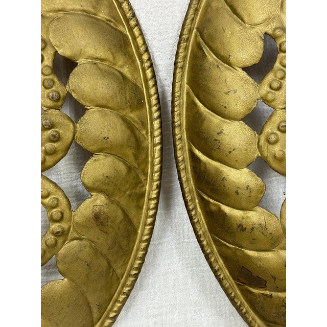 Pair of Large Shield Form Wall Sconce Bases For Sale In New York - Image 6 of 12