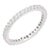 Art Deco 18k White Gold Diamond Modern Eternity Ring for Stacking Size 4 For Sale - Image 3 of 10