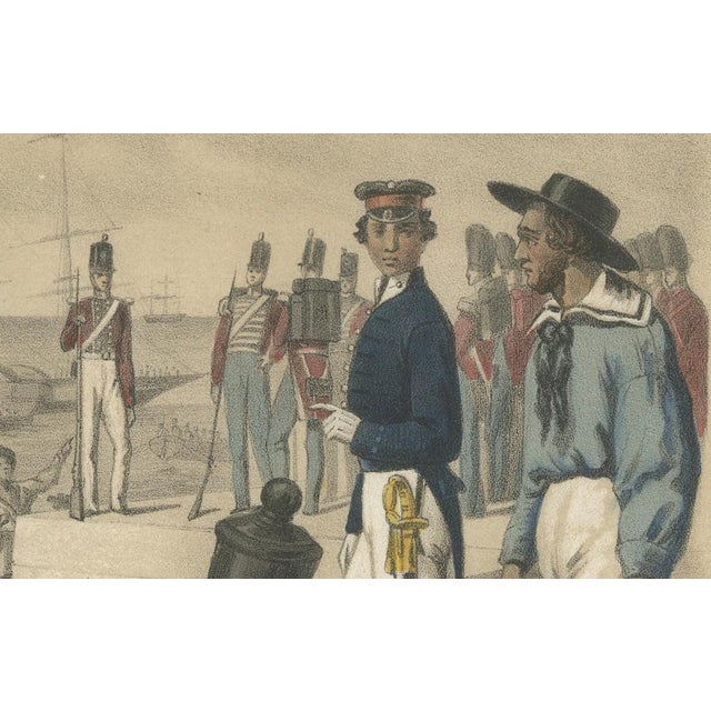After Leloir, British and Scottish Costumes, Officers, Guards, and Sailors, 1845, Lithograph For Sale - Image 7 of 10
