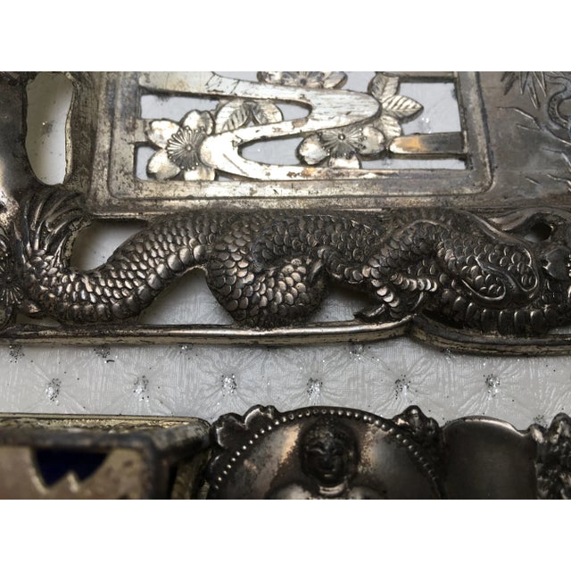 Japanese Silver Plated Cigarette Set, 1950s, Set of 3 For Sale - Image 15 of 18