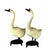 Chinese Hand-Cut Tessellated Bone Veneered Geese, a Pair For Sale - Image 4 of 16
