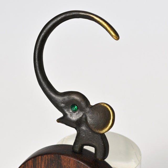 Bronze Elephant Wall Thermometer by Walter Bosse, 1960s For Sale - Image 9 of 10