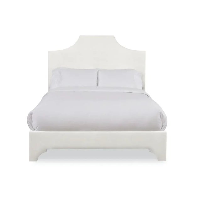 Casa Cosima Kit California King Bedframe, Ivory Velvet For Sale - Image 4 of 4