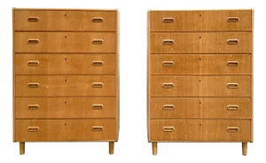 Mid-Century Scandinavian Chests of Drawers in Oak, 1960s, Set of 2