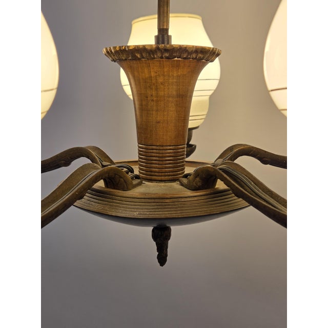 Glass Ceiling Lamp Model 1376 by Paavo Tynell for Oy Taito Ab, 1930s For Sale - Image 6 of 18