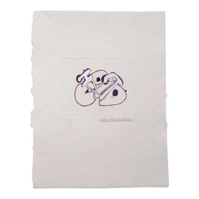 John Chamberlain Signed Print 'Linked and United' From 'Outer Signs of Inner Grace' Suite 1986, Unframed For Sale