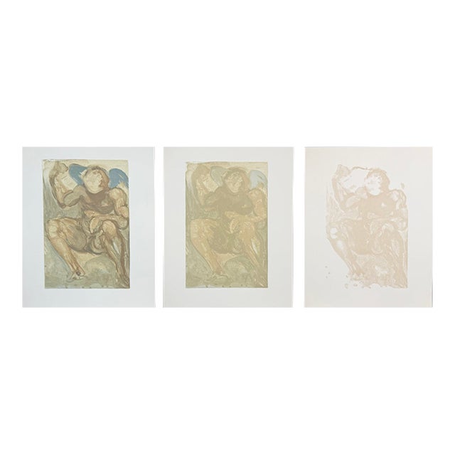 1960s Salvador Dali Divine Comedy Purgatory Canto 15 Decomposition - Set of 3 For Sale