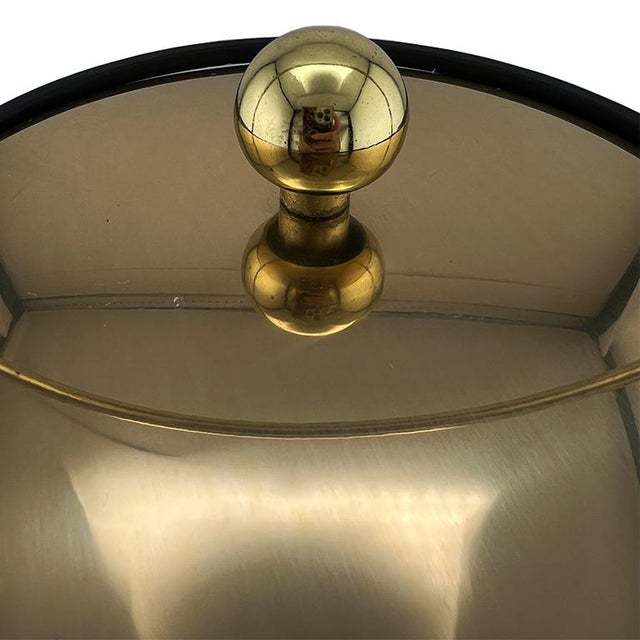 Plastic Vintage Black & Gold Ice Bucket – Mid-Century Modern Barware For Sale - Image 7 of 10
