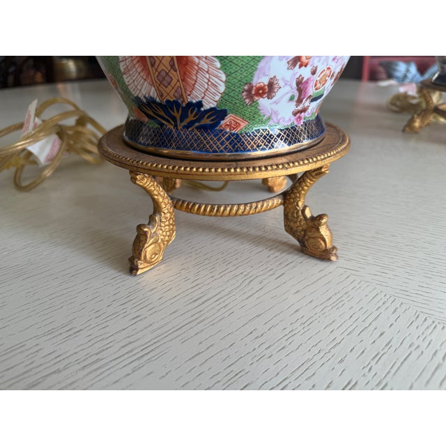 Vintage Hollywood Regency Imari Lamps - a Pair For Sale - Image 9 of 16