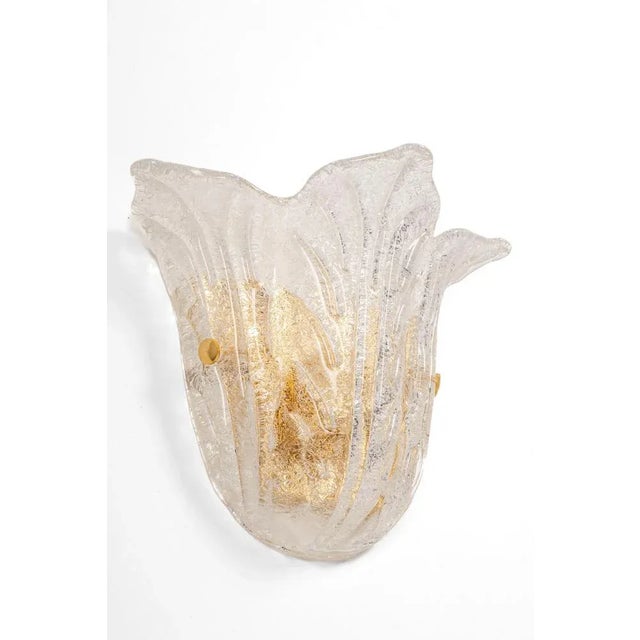 Large Murano Glass Wall Sconces in the style of Venini, Italy, 1970s, Set of 2 For Sale - Image 3 of 8