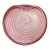 Vintage Barbini Murano Pink White Swirl Gold Flecks Italian Art Glass Decorative Ring Bowl Vide Poche For Sale