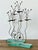 Silver Vintage Postmodern Three Candle Candelabra After Tony Evans - A Pair For Sale - Image 8 of 12