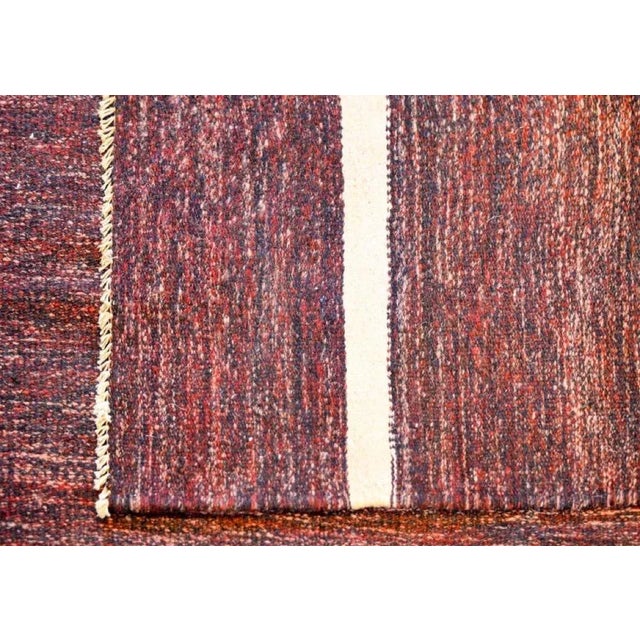 Mid 19th Century Vintage Asymmetrical Gabbeh Kilim Rug For Sale - Image 5 of 5
