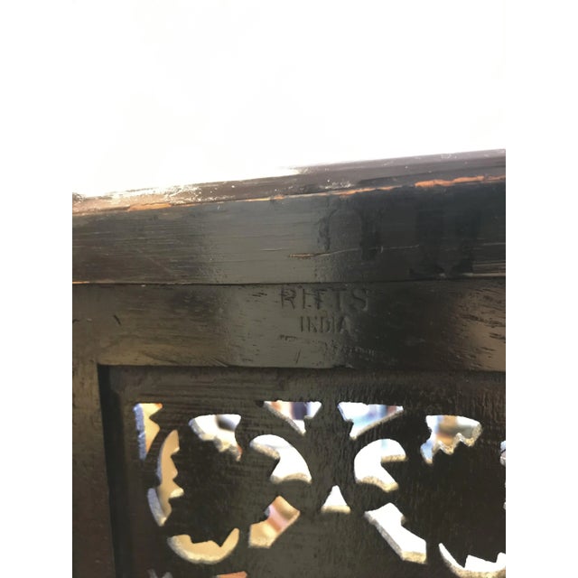 Vintage Carved and Pierced Fantasy Chairs Made in India- Set of 4 For Sale - Image 12 of 13