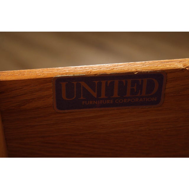 United Furniture Mid Century Modern Walnut High Chest For Sale - Image 9 of 18